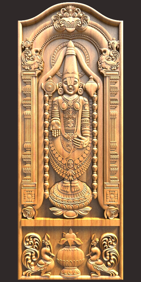 Venkateswara Swamy Door Design For CNC