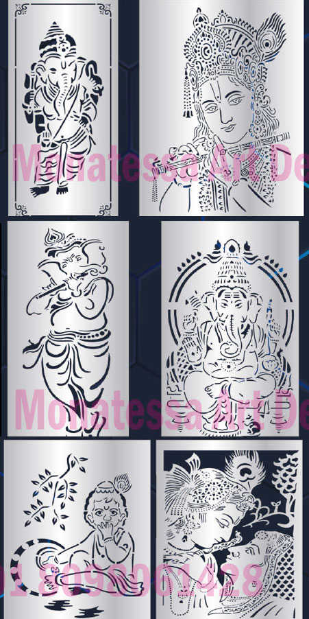 100 2D God Designs for CNC Jali Cutting