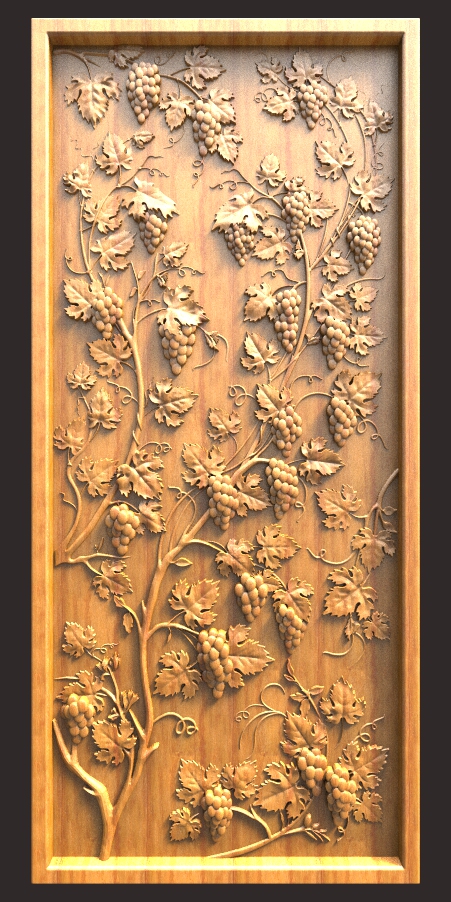 Grapes Door Design For CNC Carving