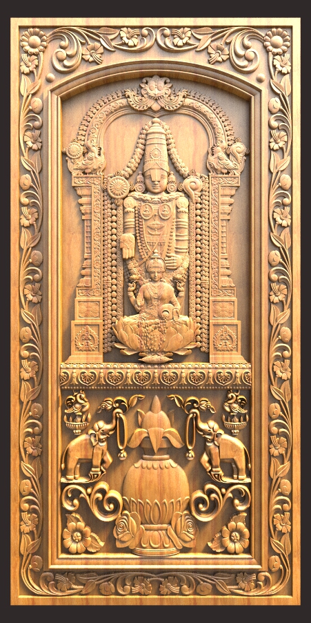 Latest Venkateswara Swamy Door Design